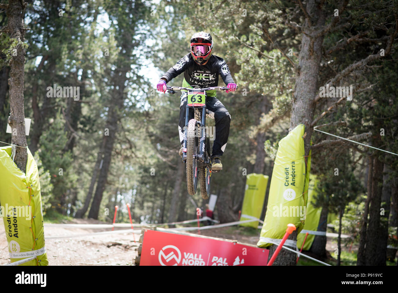 Vallnord, Andorre, 13 juillet 2018. Coupe du Monde UCI 2018 Andorre Vallnord Crédit : Martin Silva Cosentino/Alamy Live News Banque D'Images