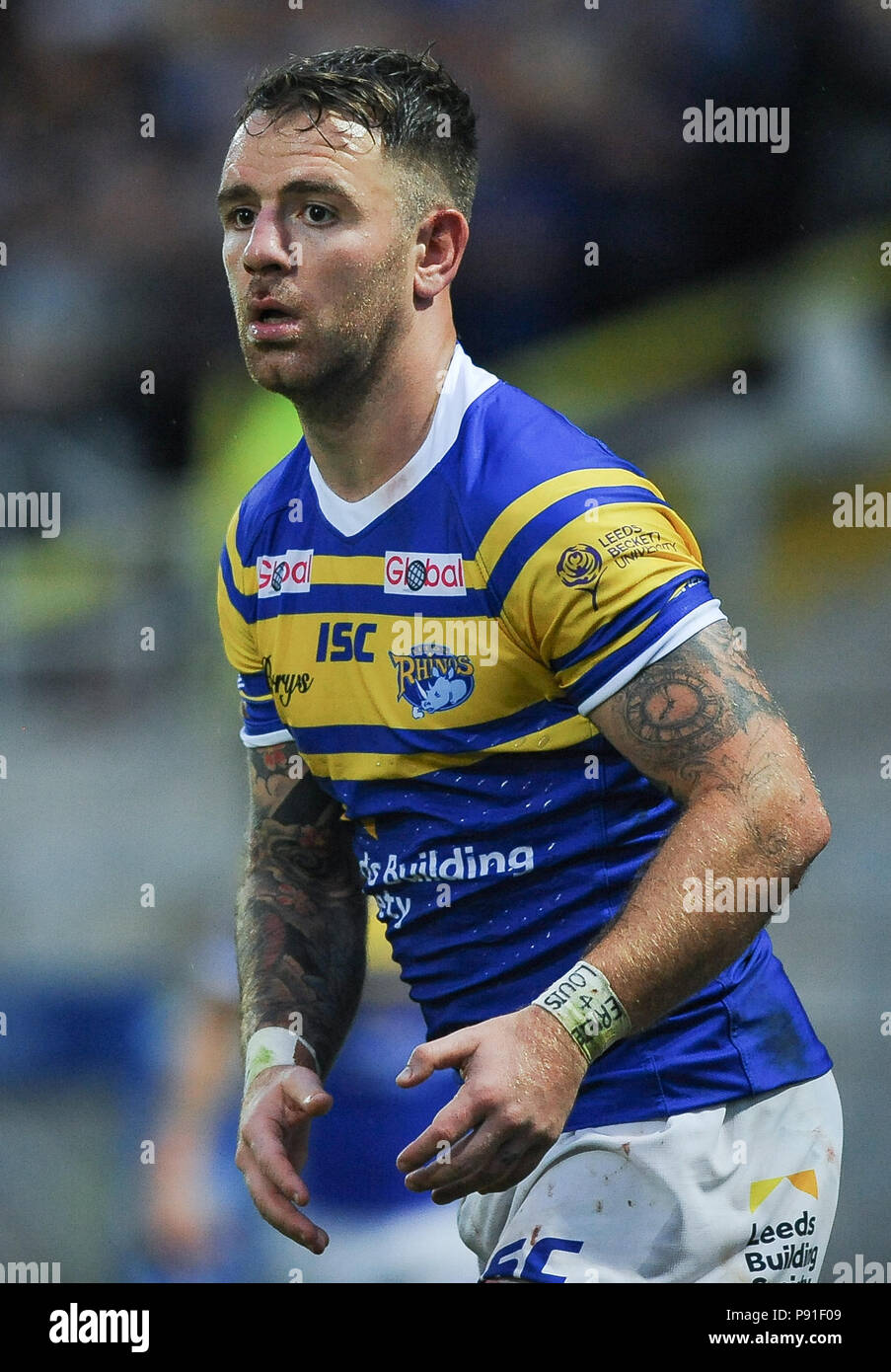 Emerald du stade Headingley, Leeds, Royaume-Uni. Le 13 juillet, 2018. Super League Rugby League Betfred entre Leeds Rhinos vs Wakefield Trinity ; Leeds Rhinos Richie Myler. Dean Williams/Alamy Live News Banque D'Images