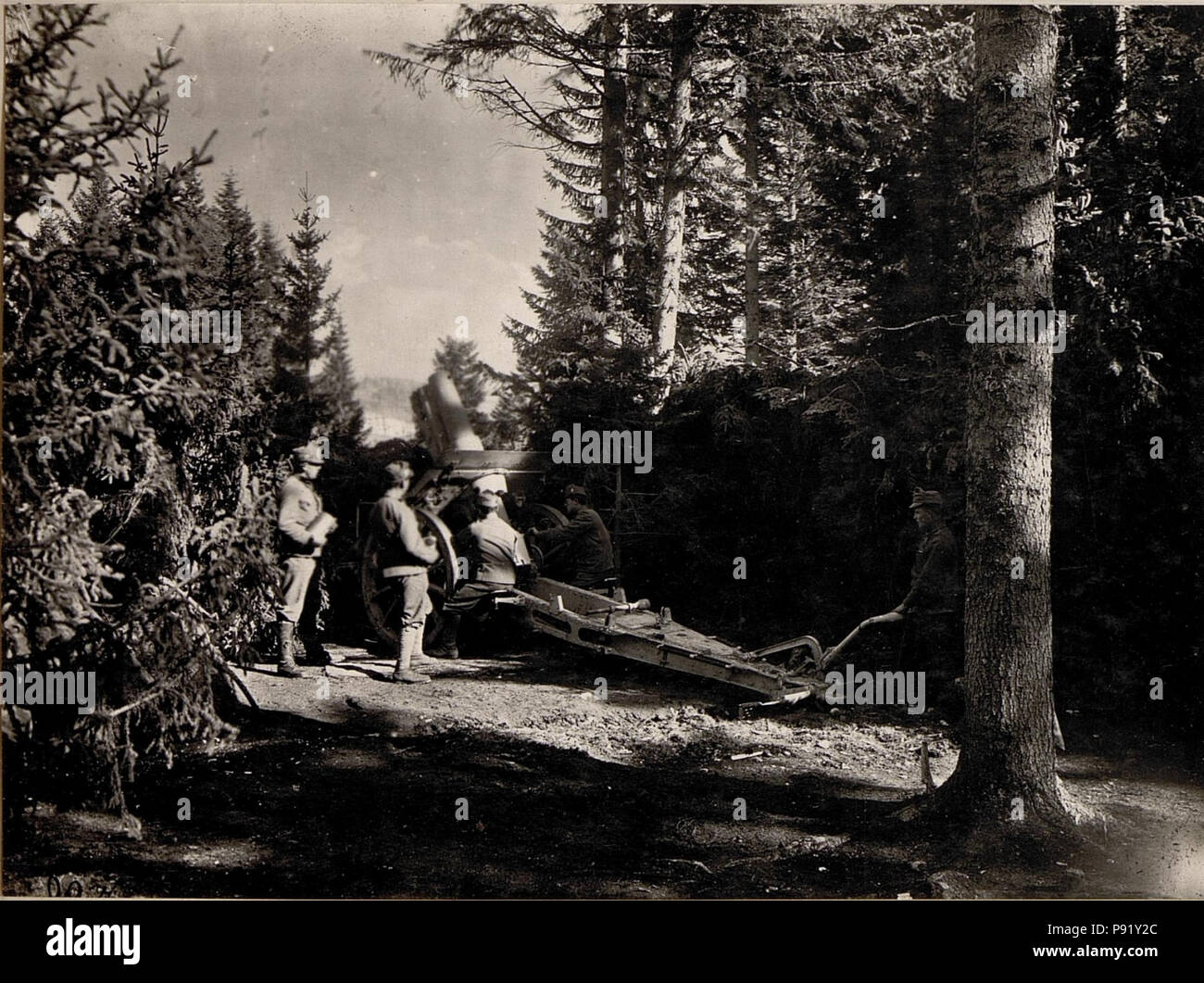 . 399 Lavaroneplateau. 15cm. Schwerehaubitzen. BildID (15637187) Banque D'Images