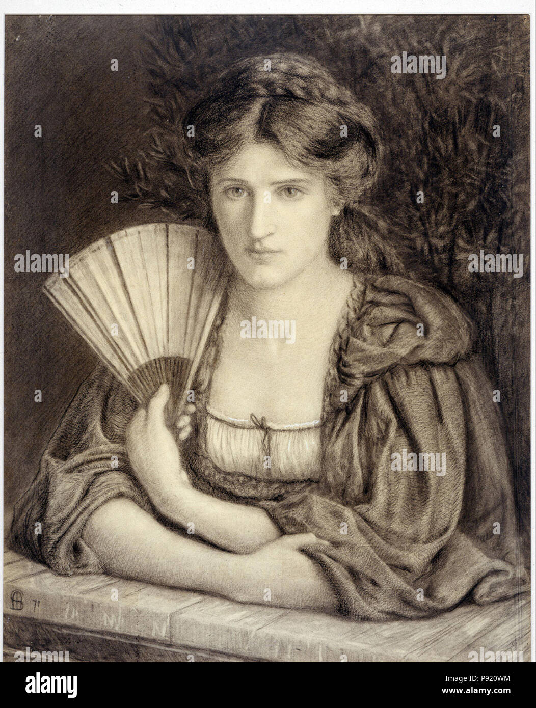 . 410 John William Waterhouse - Autoportrait Banque D'Images