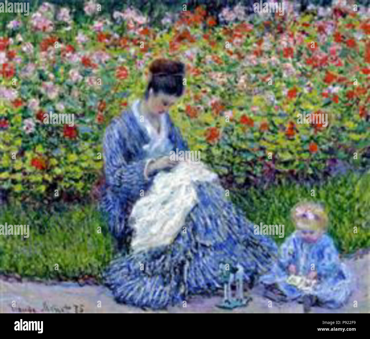 . 422 - madame-Monet Monet et à l'enfant(1) Banque D'Images