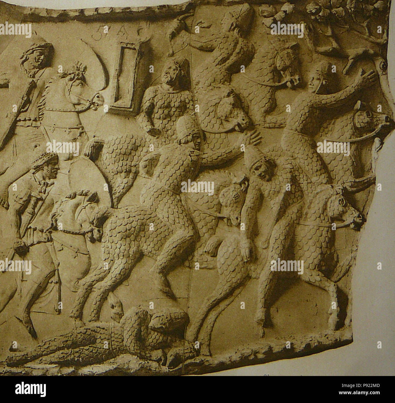 7028 Conrad Cichorius, reliefs, Traianssäule die der Tafel XXVIII (Ausschnitt 01) Banque D'Images