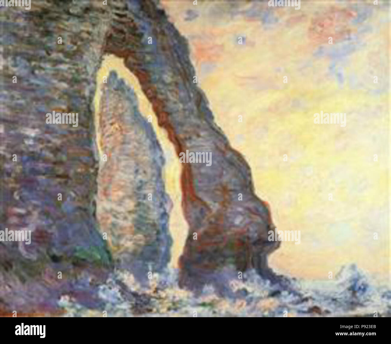 . 425 - Monet l-rock-aiguille-voir-à travers-le-Mont-d-aval-1886 Banque D'Images