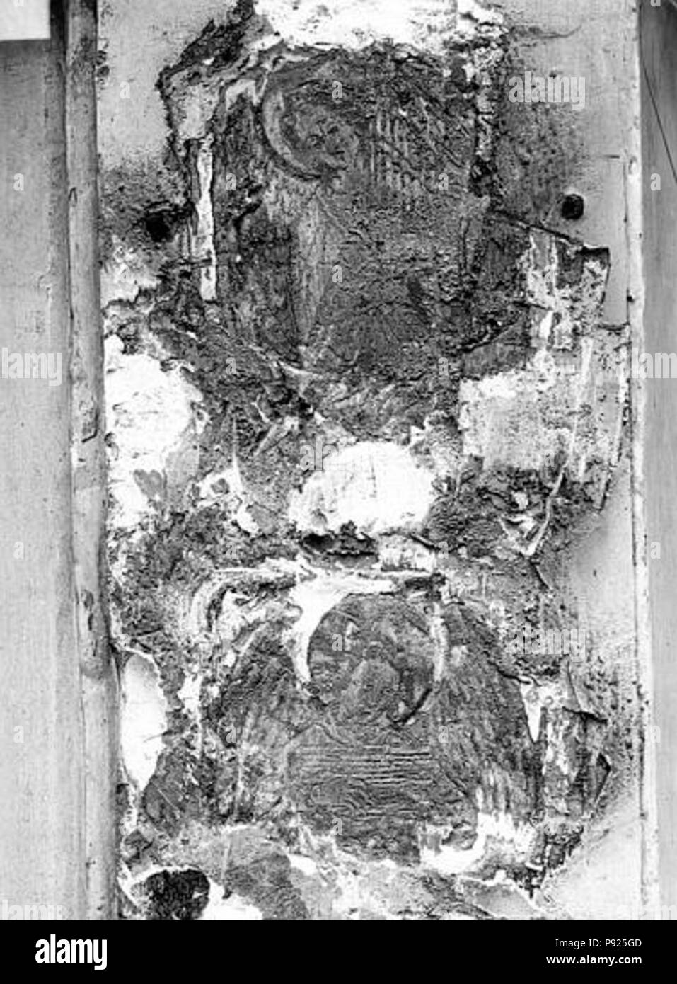 408 Maison dite de Nicolas Flamel - Détail de la façade, personnage tenant un phylactère - Paris - Médiathèque de l'architecture et du patrimoine - APMH00015950 Banque D'Images