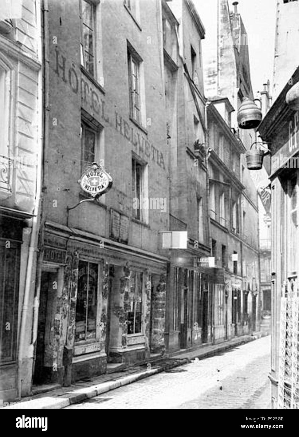 408 Maison dite de Nicolas Flamel - façade sur rue, ensemble - Paris - Médiathèque de l'architecture et du patrimoine - APMH00015945 Banque D'Images