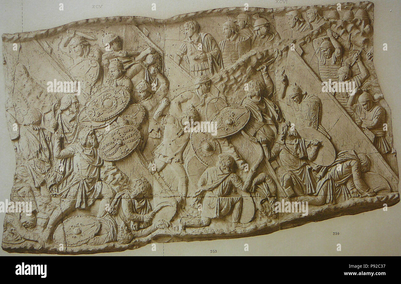 7070 Conrad Cichorius, die der Reliefs, Traianssäule LXX Tafel Banque D'Images