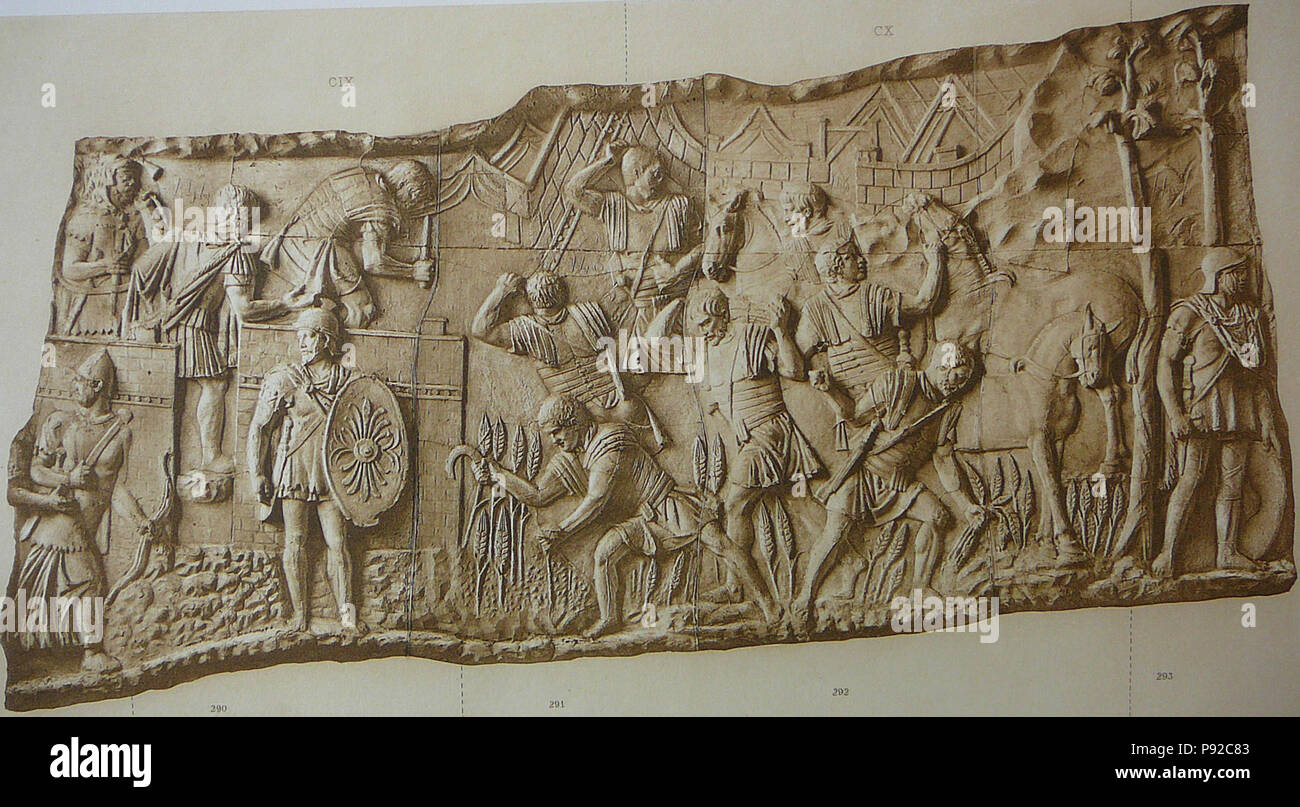 8081 Conrad Cichorius, die der Reliefs, Traianssäule LXXXI Tafel Banque D'Images