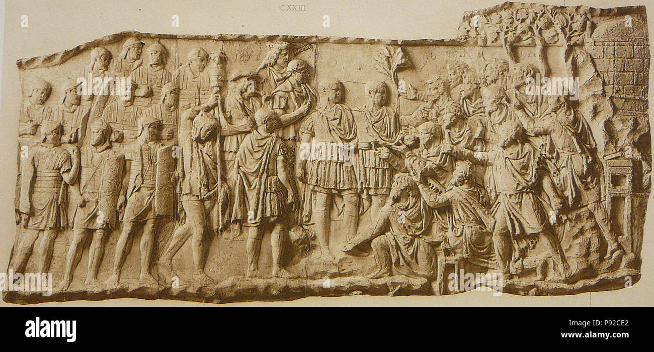 8093 Conrad Cichorius, die der Reliefs, Traianssäule XCIII Tafel Banque D'Images