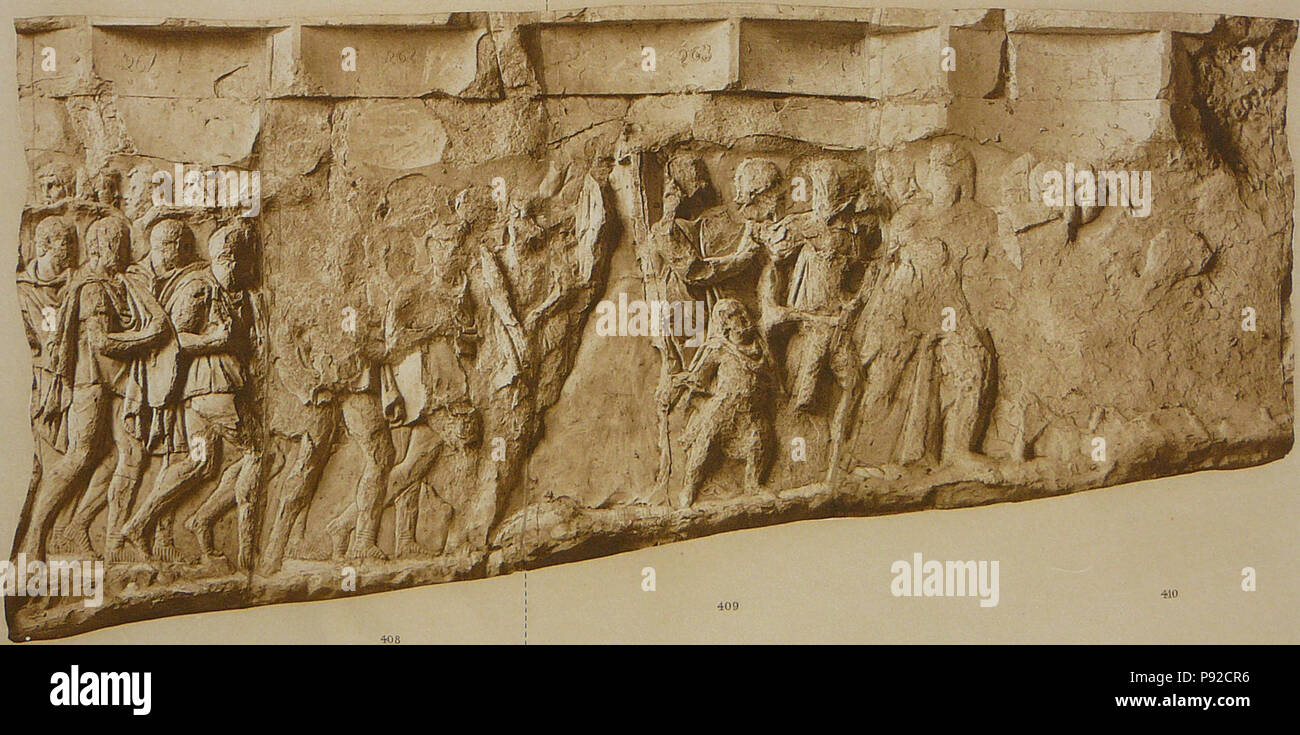 8112 Conrad Cichorius, die der Reliefs, Traianssäule CXII Tafel Banque D'Images