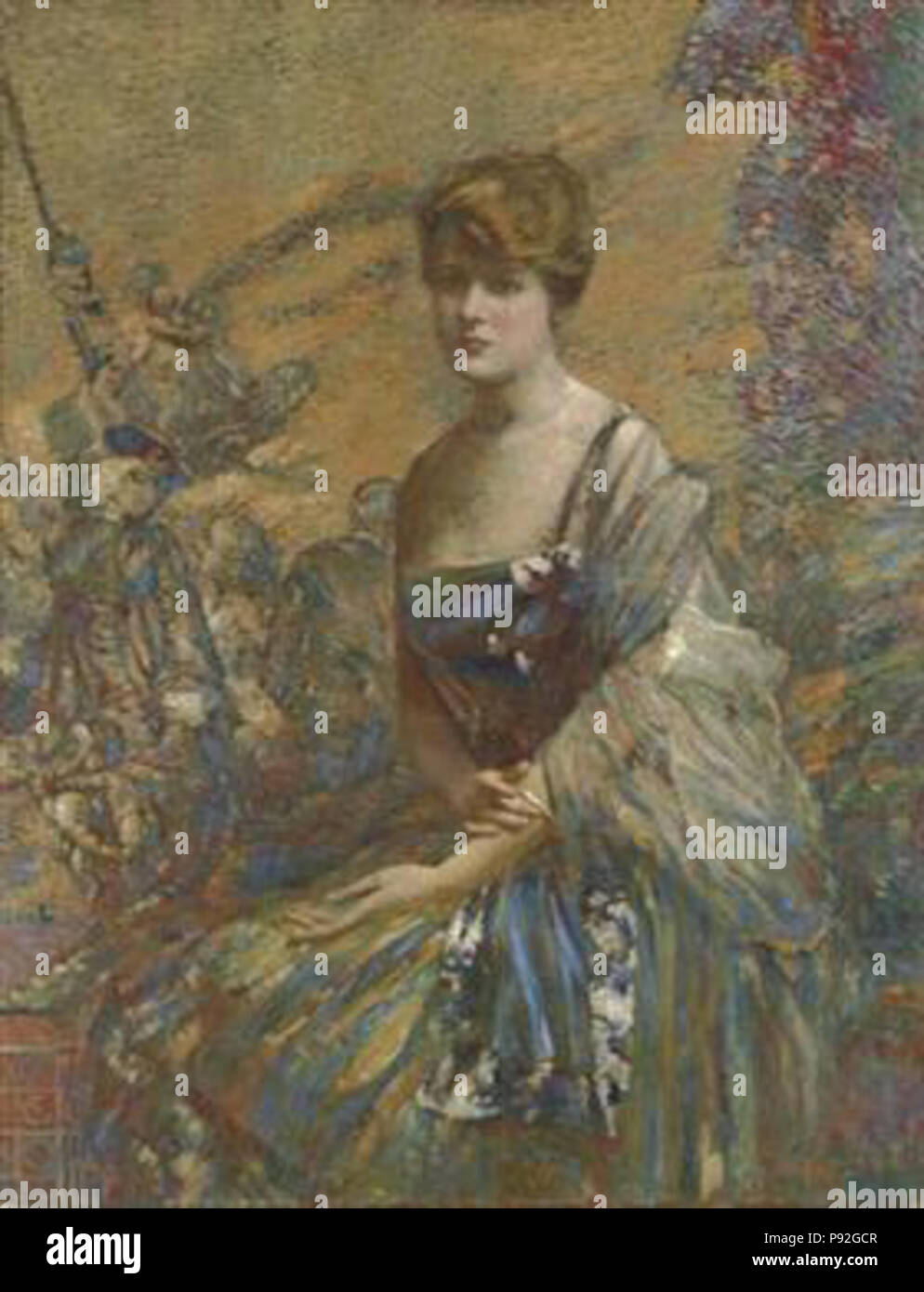 . 477 Reid - Lady-in-blue Banque D'Images