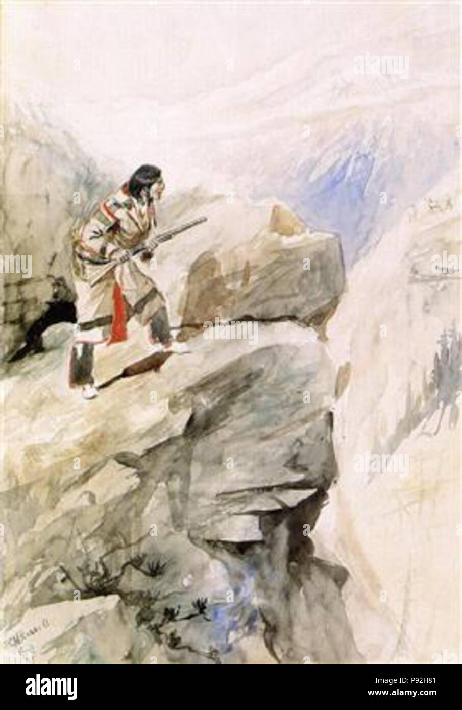 . 485 - Russell crow-noir-Hunter Banque D'Images