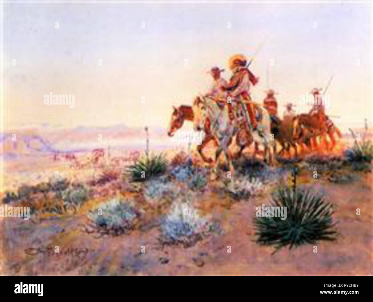 . 486 Russell - mexican-BUFFALO-chasseurs-1924 Banque D'Images