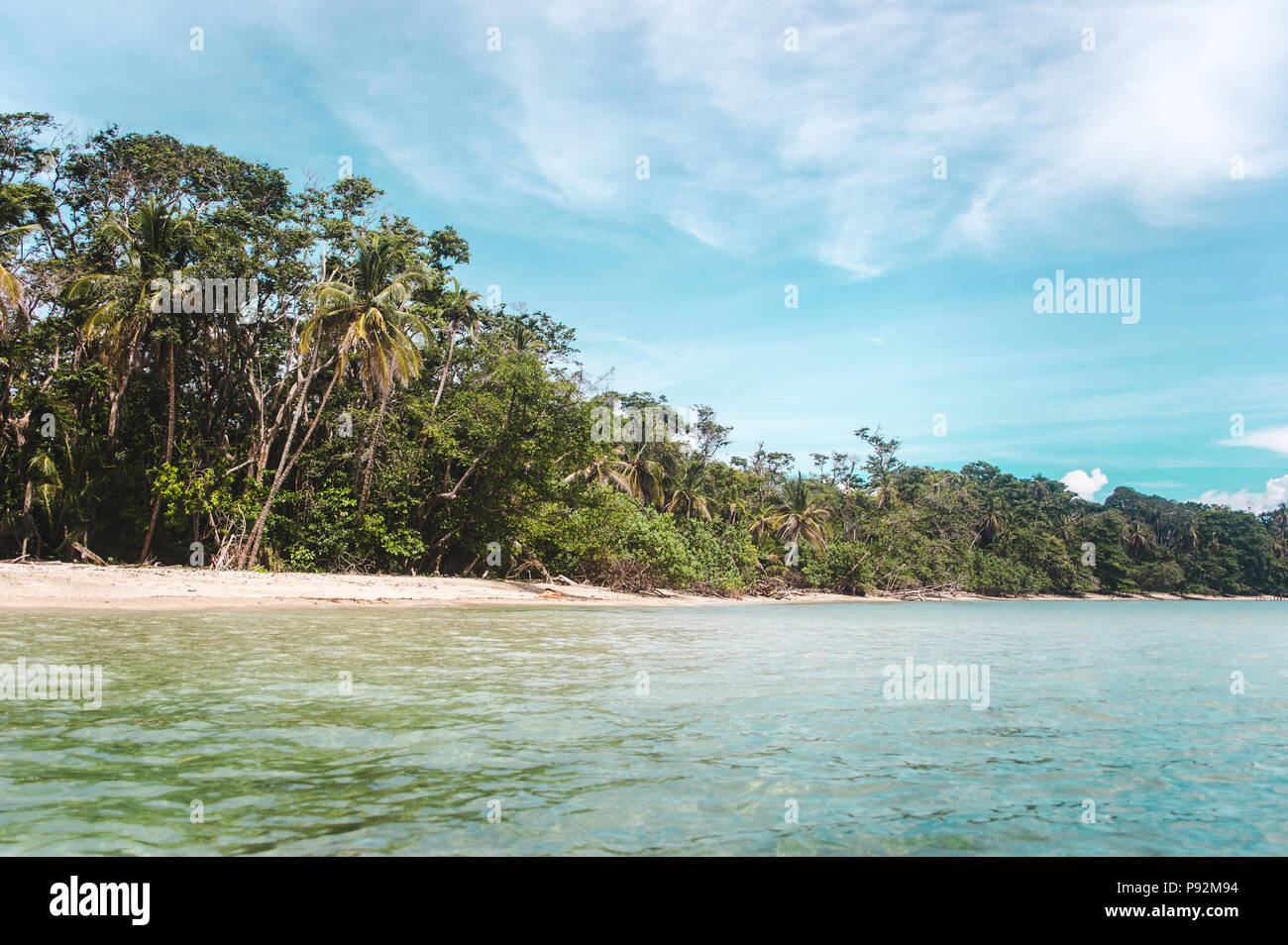 Costa Rica Plage Des Caraïbes Au Large De Parc National De