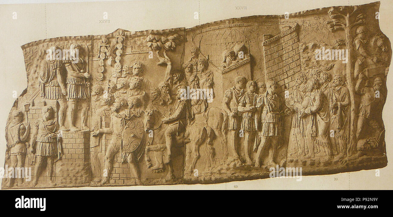 7021 Conrad Cichorius, reliefs, Traianssäule die der Tafel XXI Banque D'Images