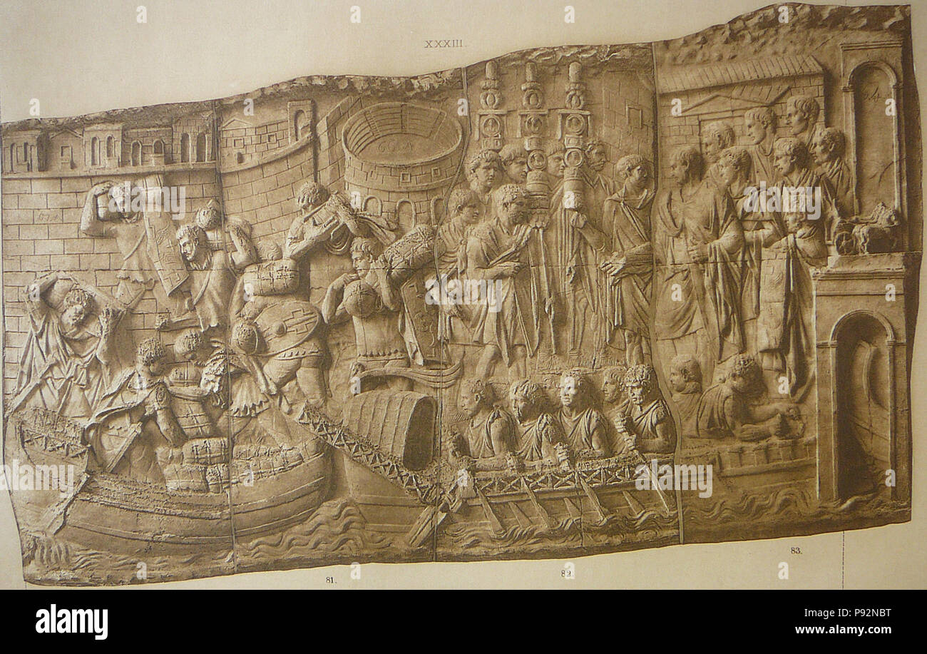 7025 Conrad Cichorius, reliefs, Traianssäule die der Tafel XXV Banque D'Images