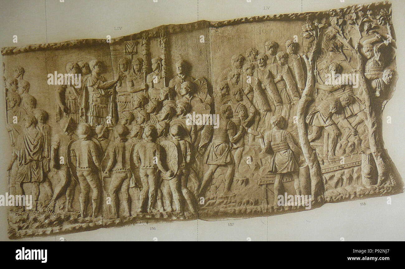 7039 Conrad Cichorius, reliefs, Traianssäule die der Tafel XXXIX Banque D'Images