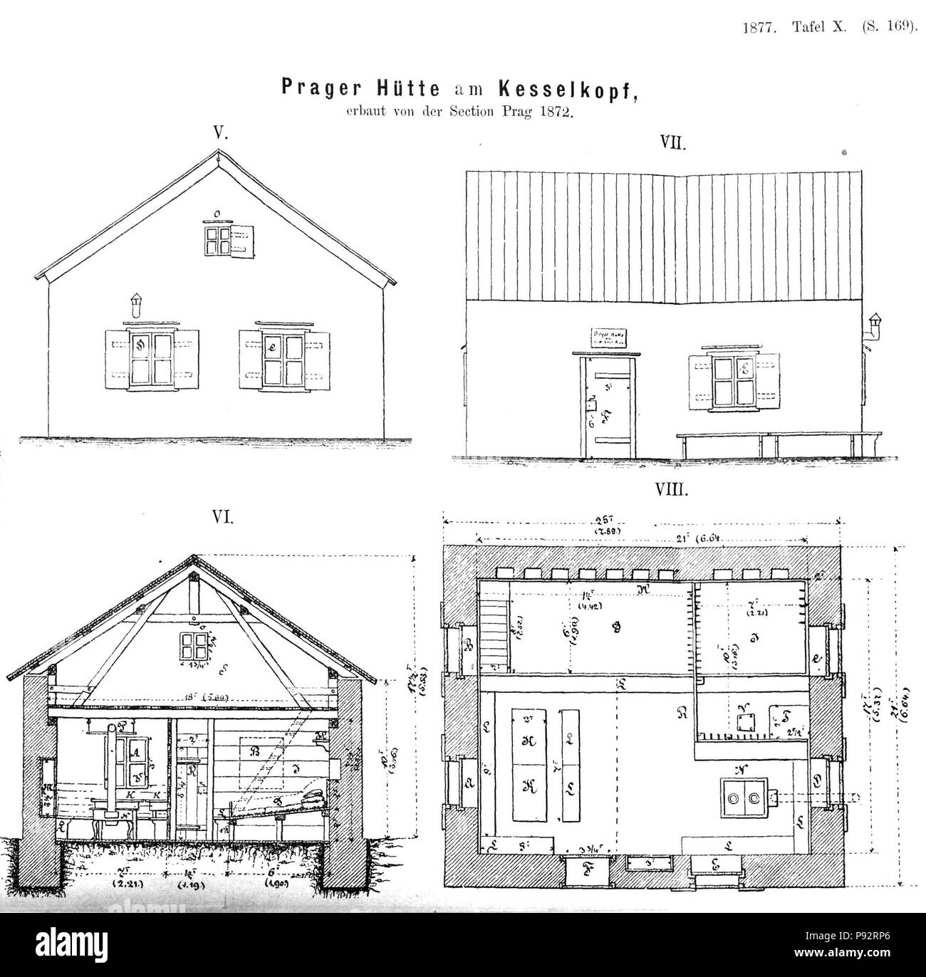 Prager Hütte 1877 469 Banque D'Images