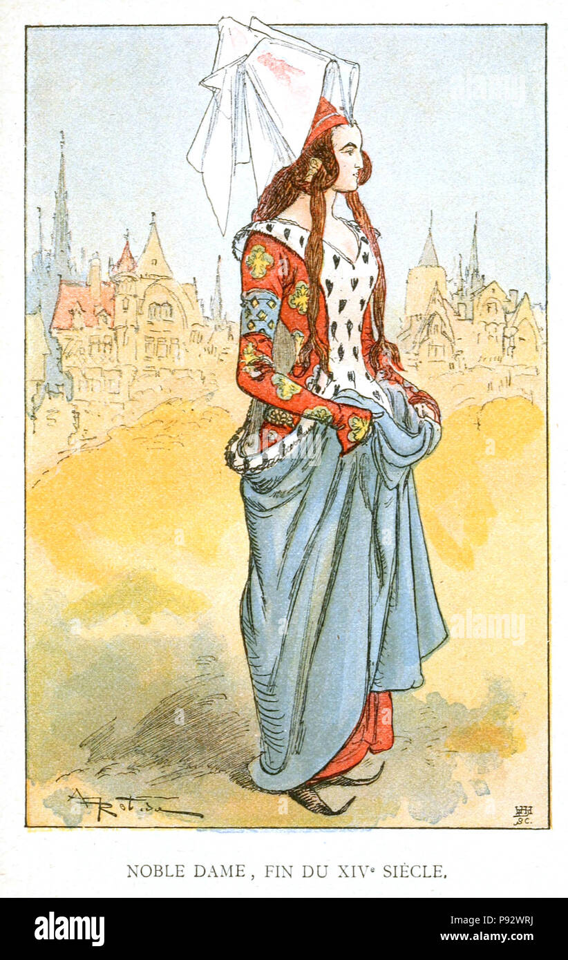 481 Robida - Mesdames nos aïeules (dix siècles d'élégances), 1891 0031 Banque D'Images