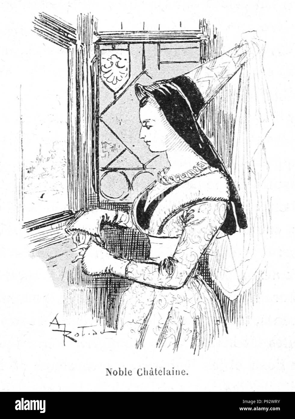 481 Robida - Mesdames nos aïeules (dix siècles d'élégances), 1891 0051 Banque D'Images