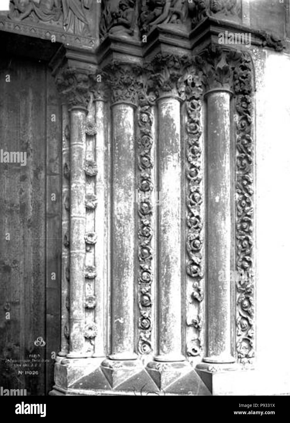 489 Sainte-Chapelle - Porte haute, piédroits - Paris - Médiathèque de l'architecture et du patrimoine - APMH00011026 Banque D'Images