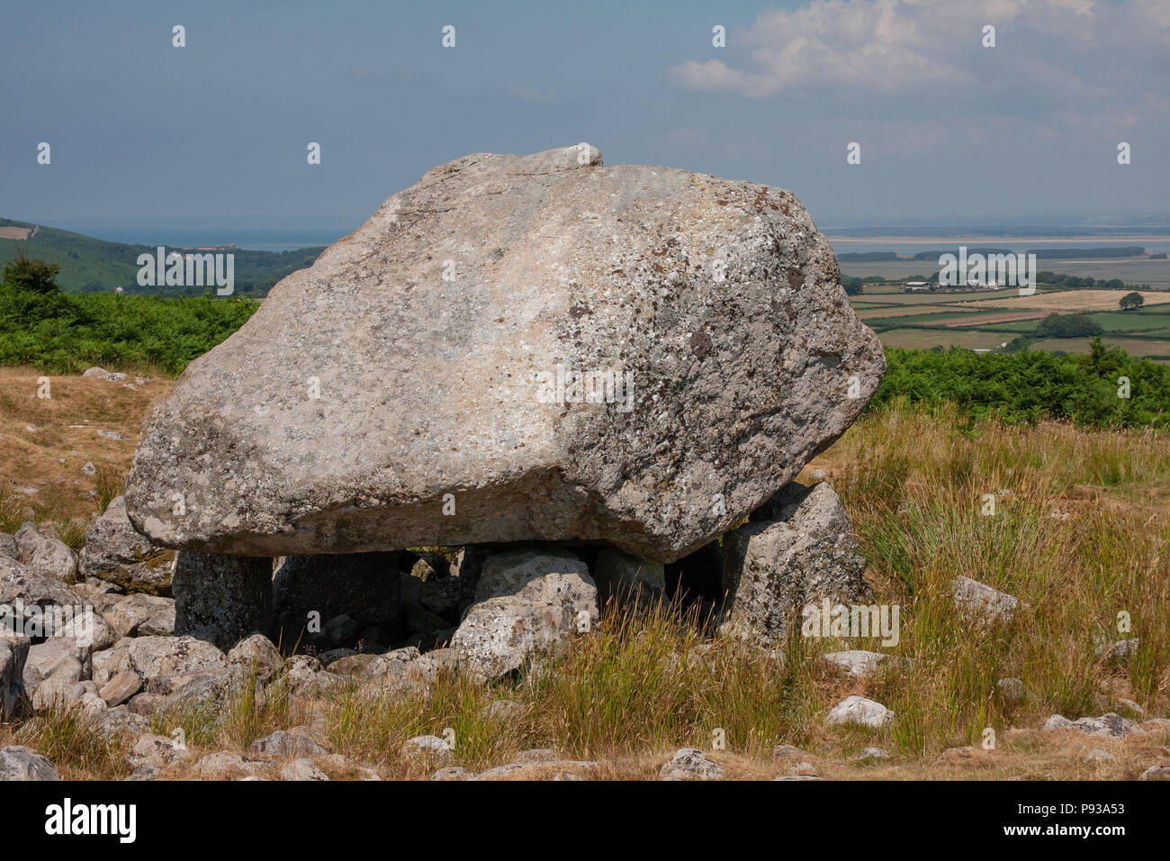 Arthur's Stone, Cefn Bryn, la péninsule de Gower, au Pays de Galles Banque D'Images