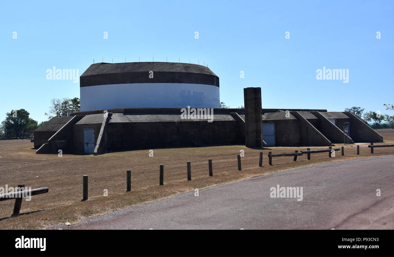 Darwin, Australie - Jun 17, 2018. Darwin et le Musée militaire de la cité tourelle à canon intègre une grande partie de son infrastructure d'East Point, Darwin, No Banque D'Images