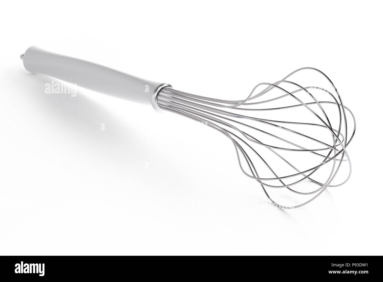 Fouet isolé sur fond blanc. : Chemin de détourage. 3D render Banque D'Images