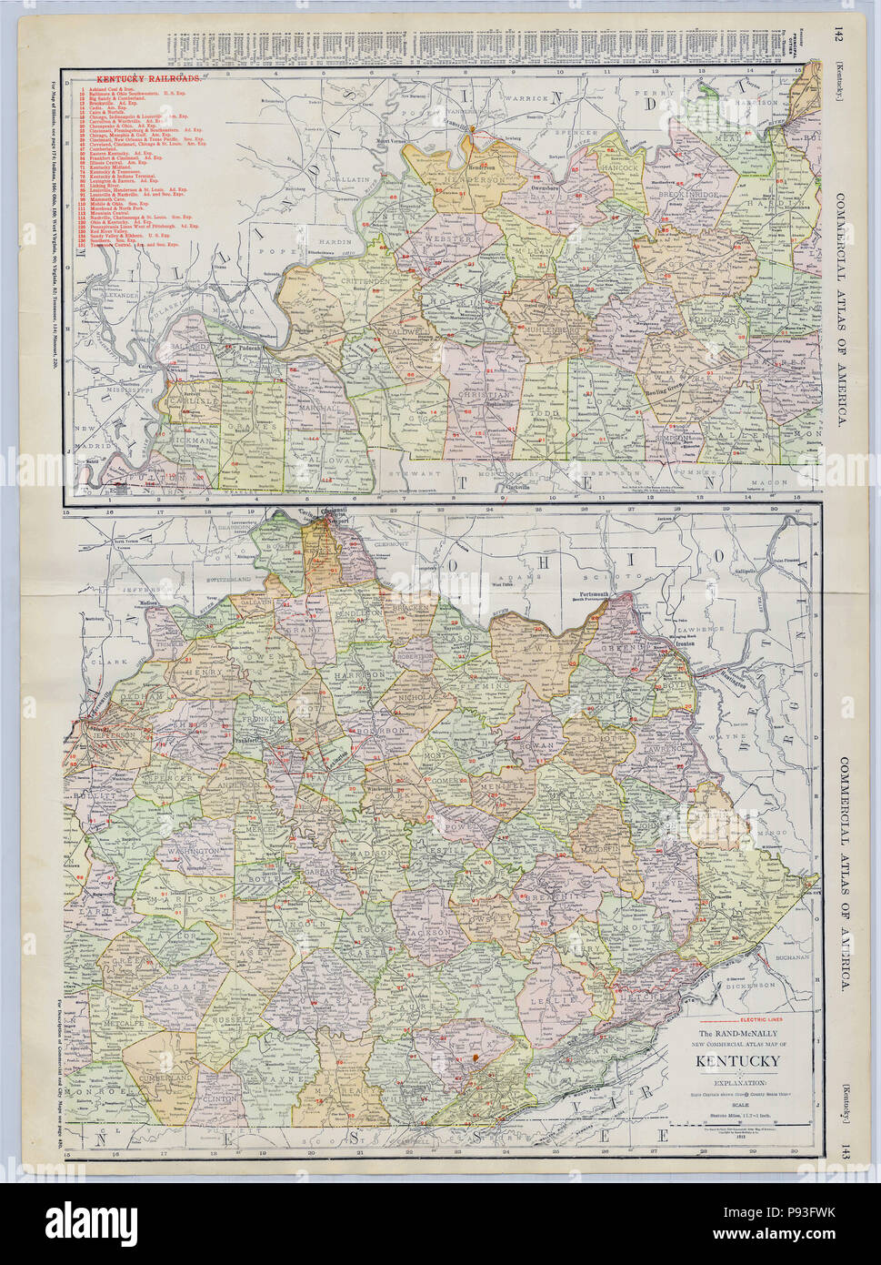 1913 California Map Banque D'Images