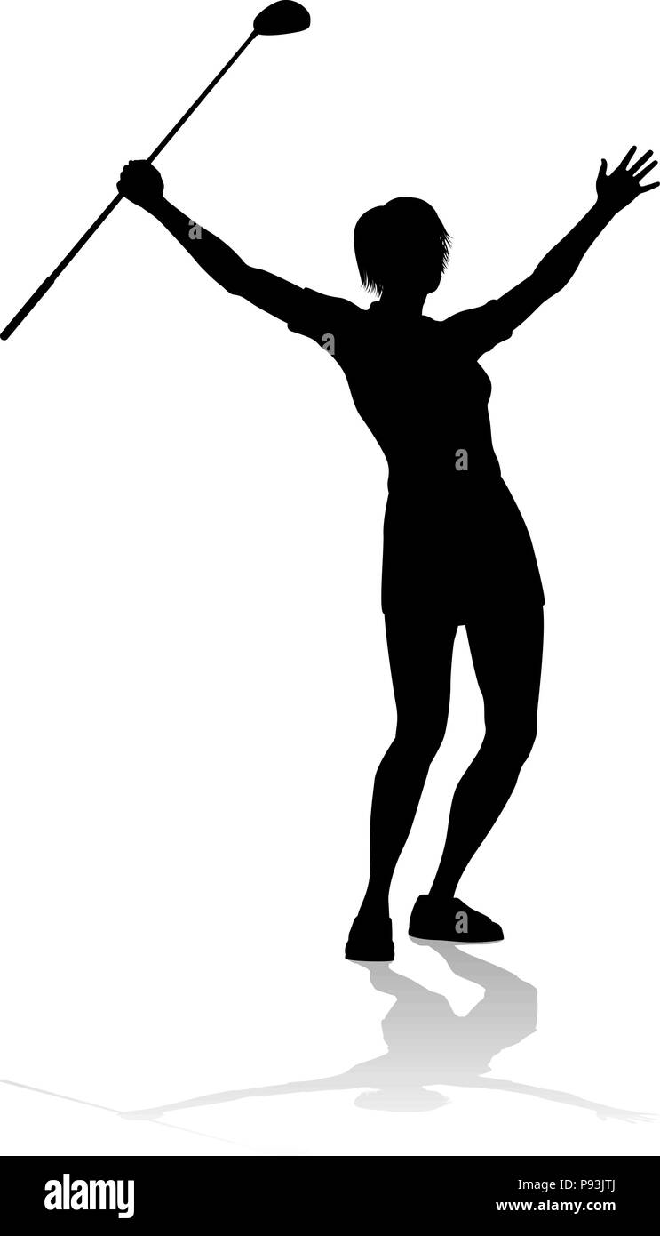 Sports Golf golfeur Personne Silhouette Illustration de Vecteur