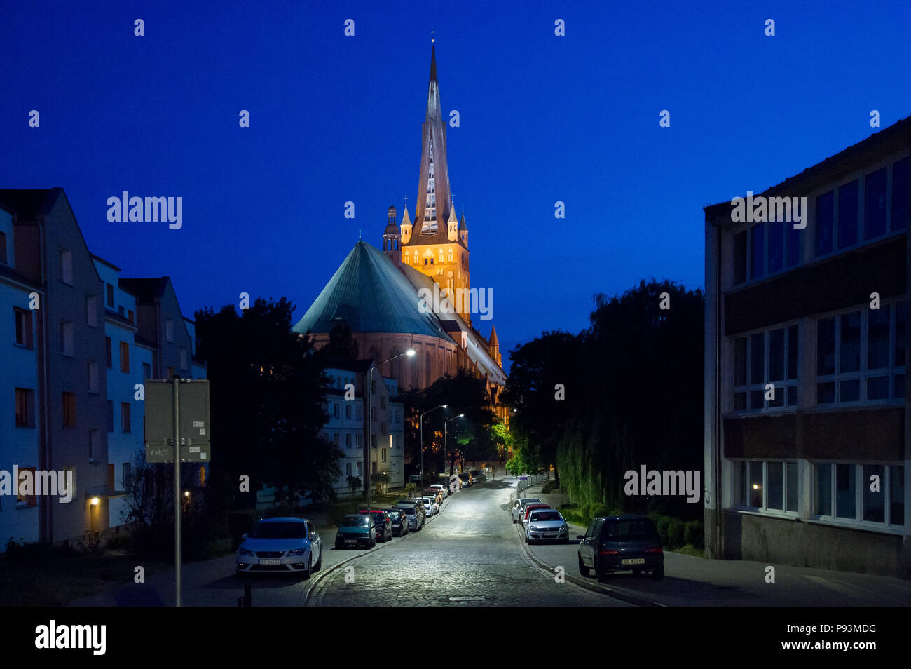 Swietego archikatedralna Bazylika gothique Jakuba (Basilique Cathédrale de Saint Jacques l'Apôtre) à Szczecin, Pologne. 14 juin 2018 © Wojciech Strozyk / Banque D'Images