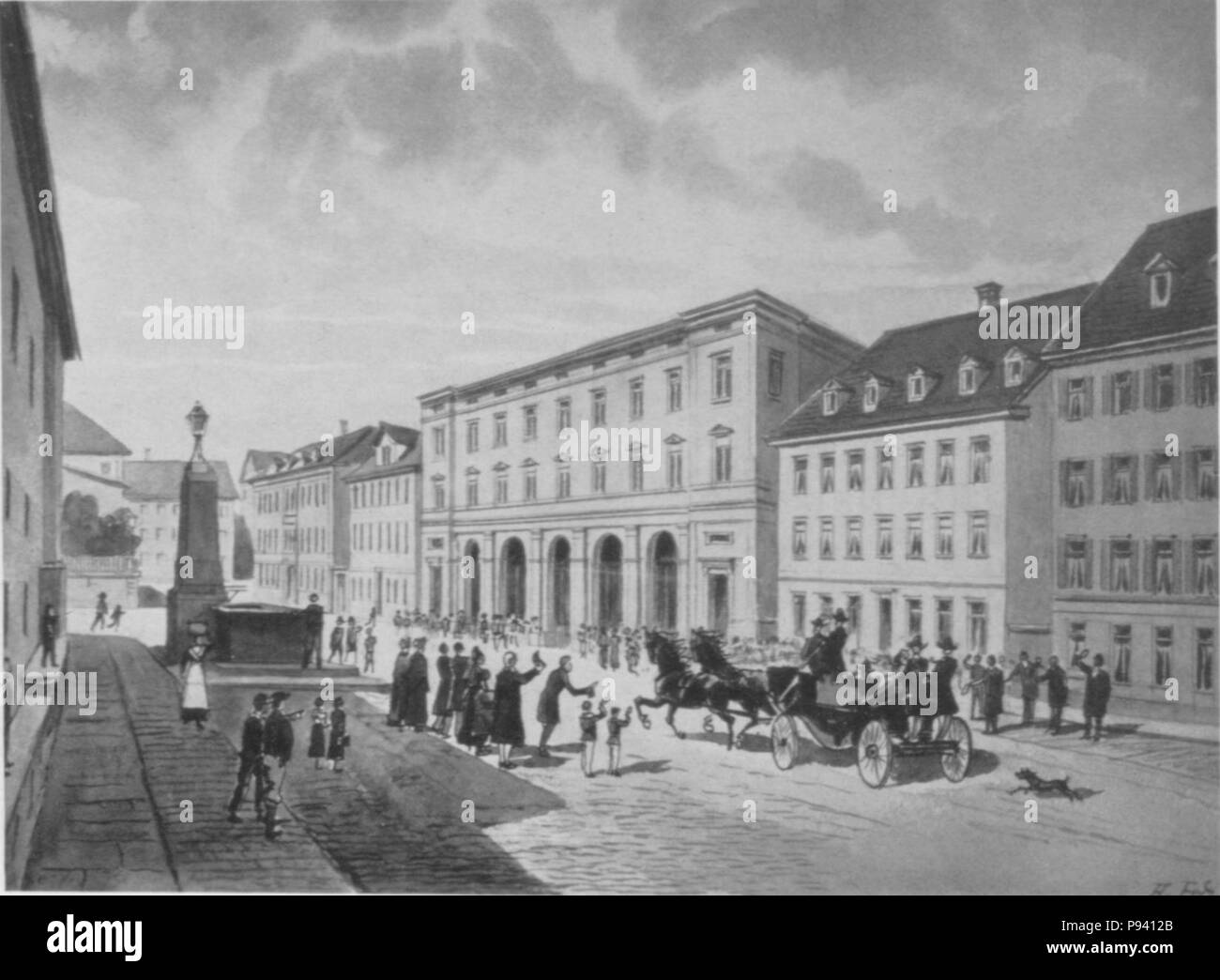 Un Federer - Bahnhof Stuttgart 1846 (1955.2) 094,Wais. Banque D'Images