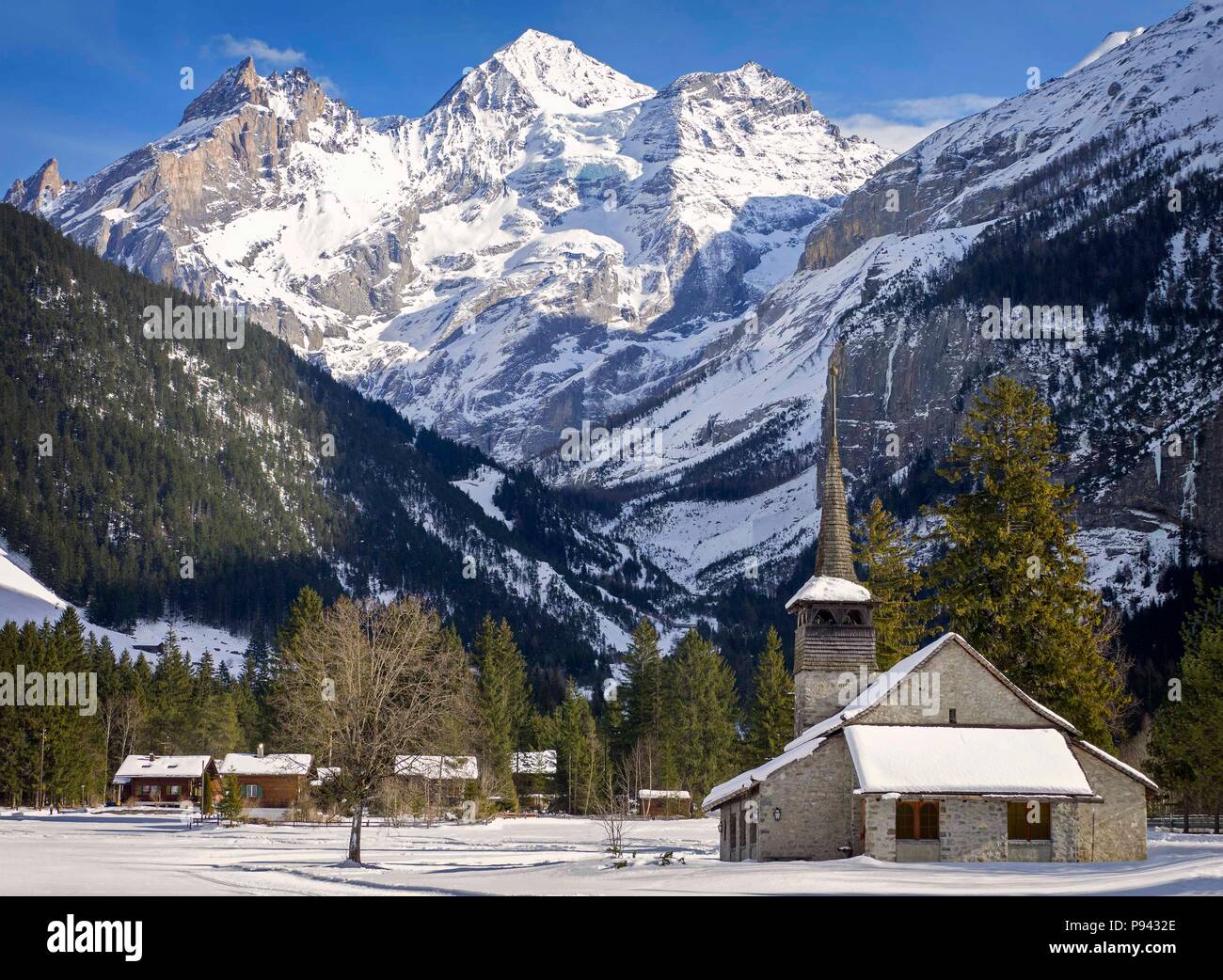 À Kandersteg Marienkirche Banque D'Images