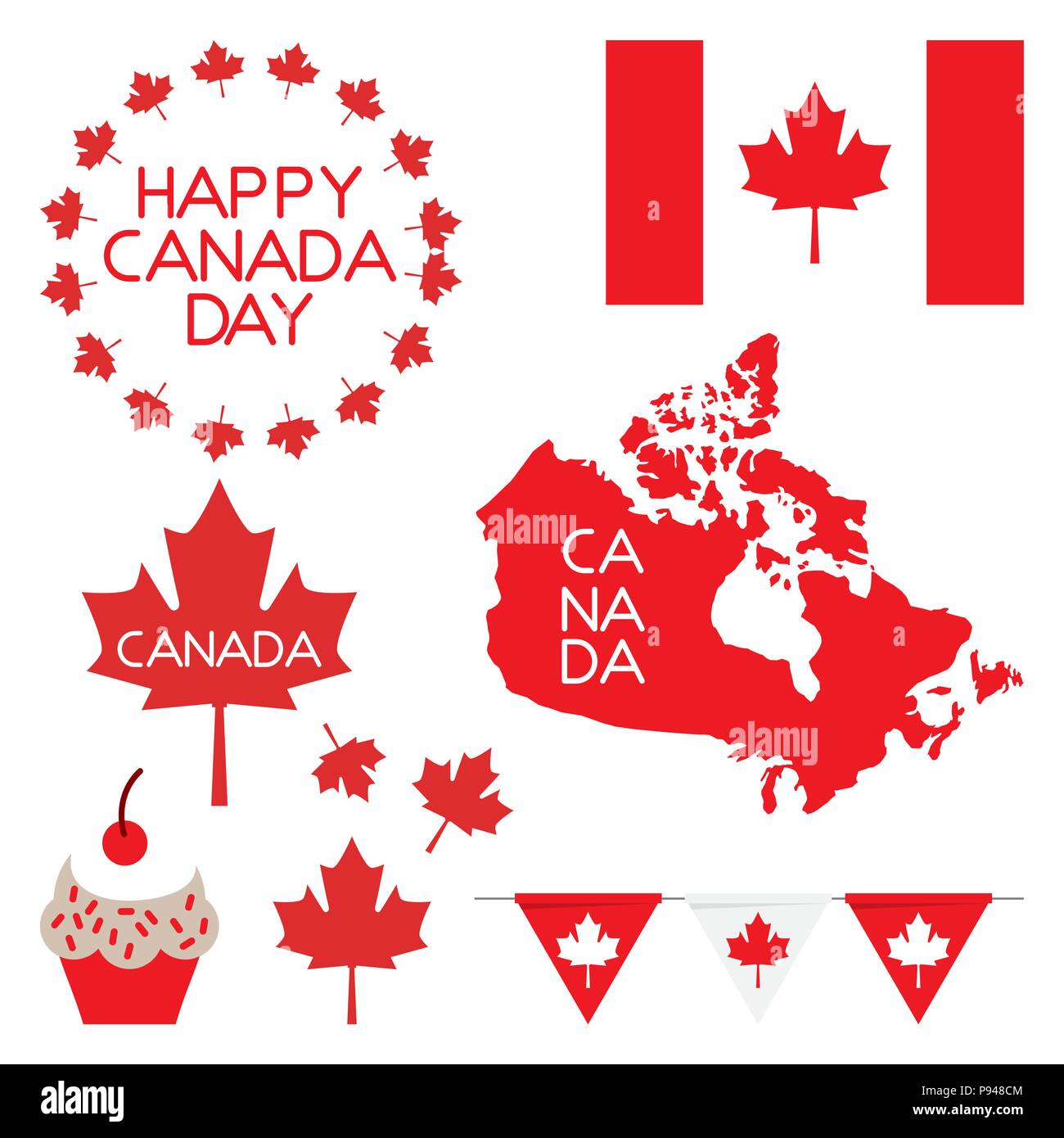 Carte De Vœux Avec Enveloppes - Drapeau Canadien