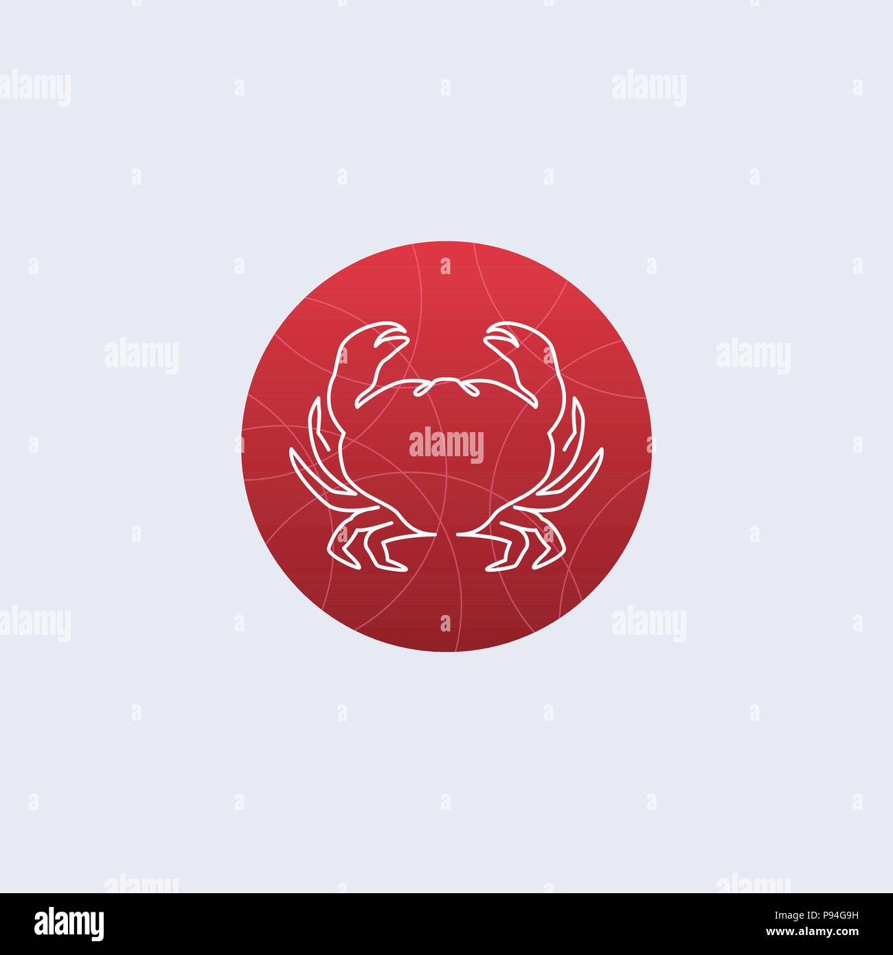 Une ligne logo crabe Illustration de Vecteur