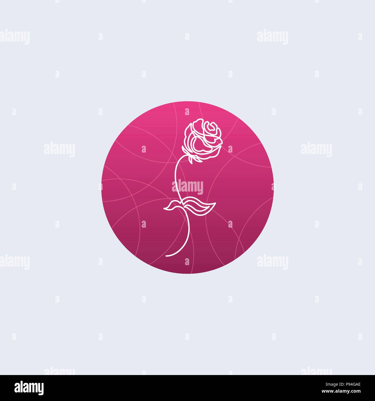 Une ligne logo floristique Illustration de Vecteur