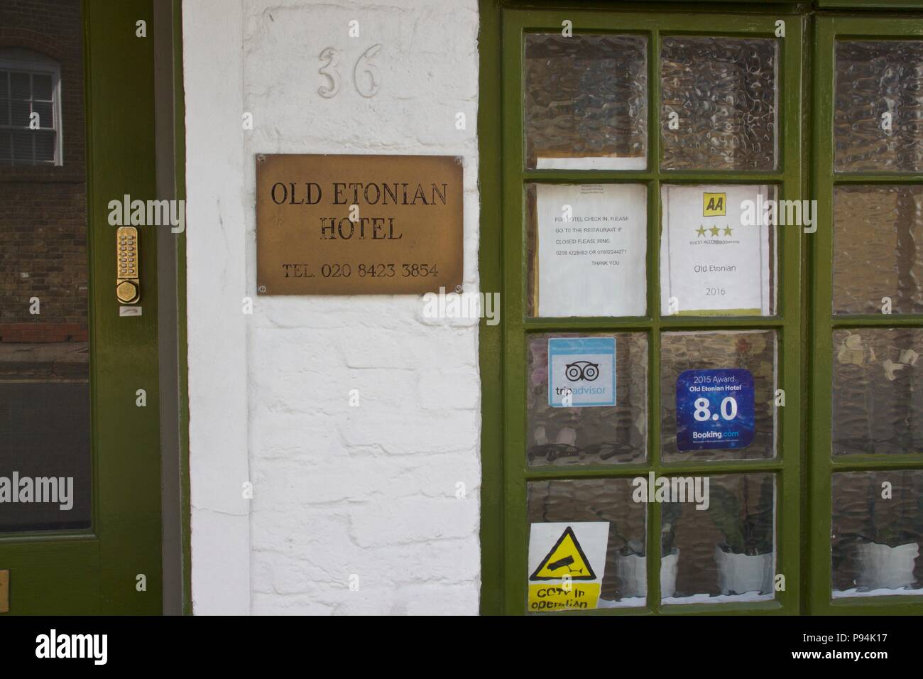 Old Etonian Hotel, un trois étoiles AA sur The-Hill-Harrow-On Banque D'Images