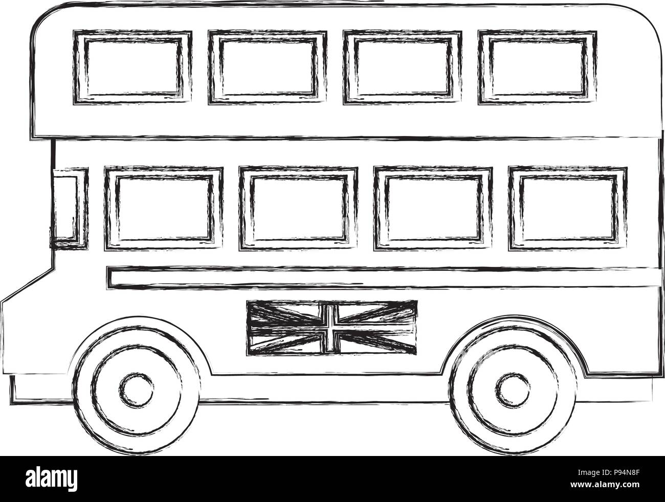 Transport bus à impériale de Londres Illustration de Vecteur