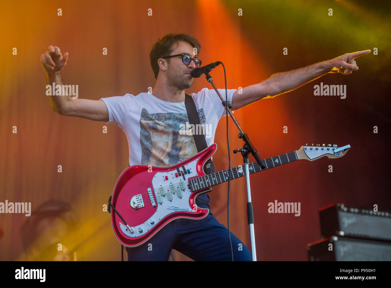 Les vaccins jouent l'Obélisque étape - La Latitude 2018 Festival, Henham Park. Suffolk 14 Juillet 2018 Banque D'Images