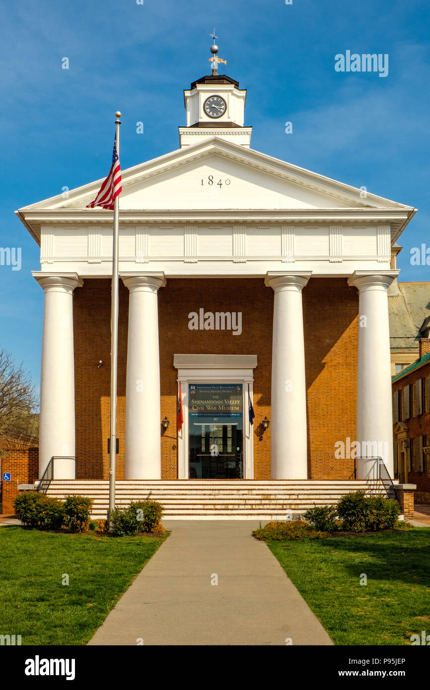 Vallée de Shenandoah Civil War Museum, Old Frederick County Courthouse, nord 20 rue de Loudoun, vieille ville piétonnière, Winchester, Virginia Banque D'Images