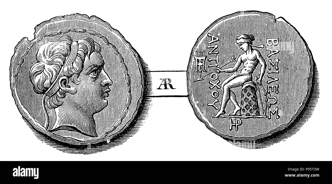 Antiochus III. Coin selon Mionnet, 1899 Banque D'Images