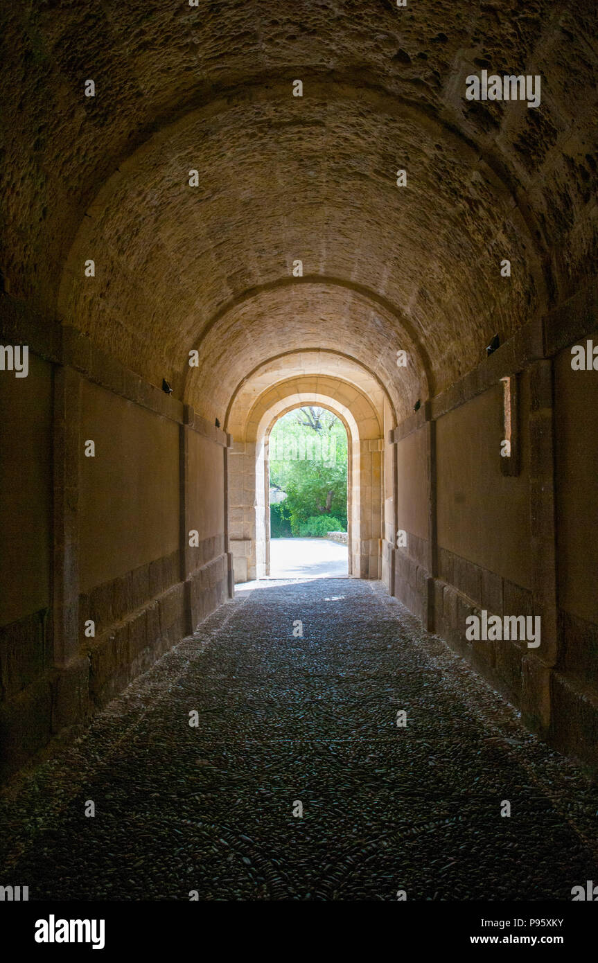 Passage. Monastère Santa Maria del Paular Rascafria, Madrid, Espagne, province. Banque D'Images
