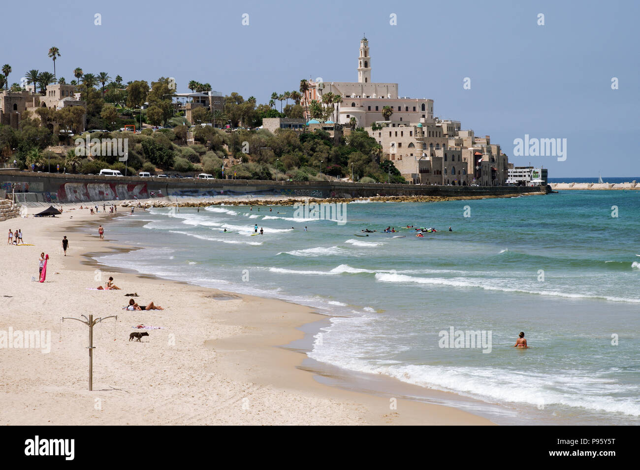 La vieille ville de Jaffa Beach à Tel Aviv, Israël Banque D'Images