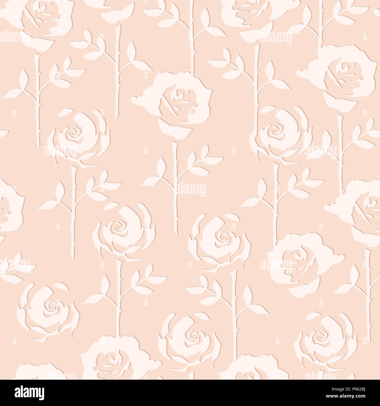 Motif en relief transparent vecteur avec fleurs rose floral background. Illustration de Vecteur