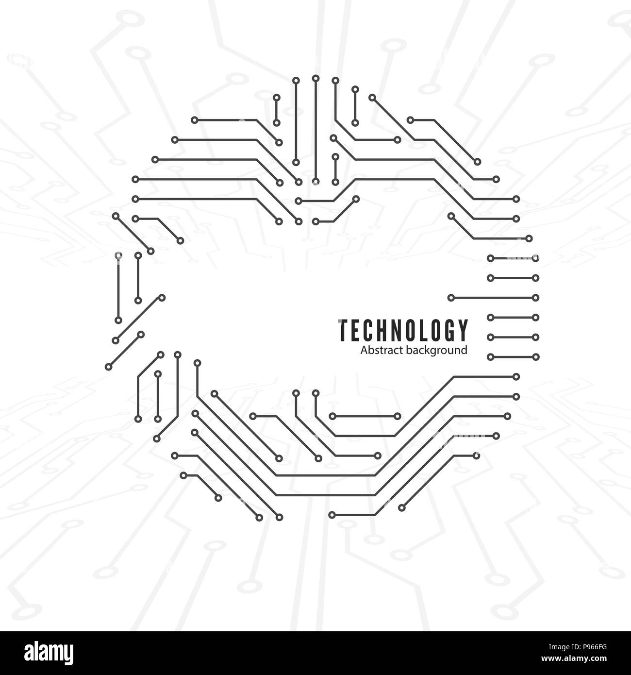 Résumé Arrière-plan technique. La texture du circuit. Connexions du circuit. Vector illustration Illustration de Vecteur