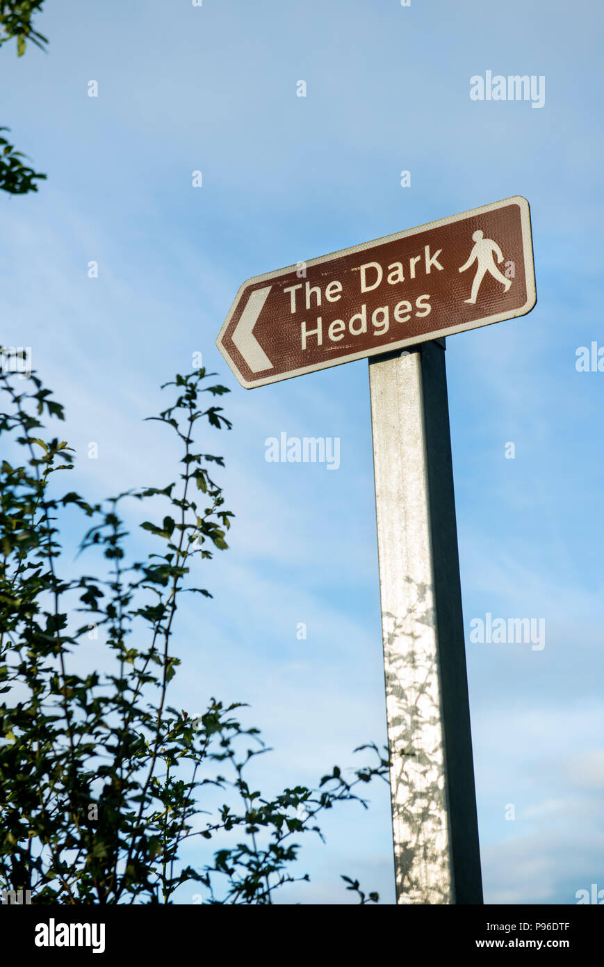 Inscrivez-vous pour la couverture sombre dans le comté d'Antrim, en Irlande du Nord Banque D'Images