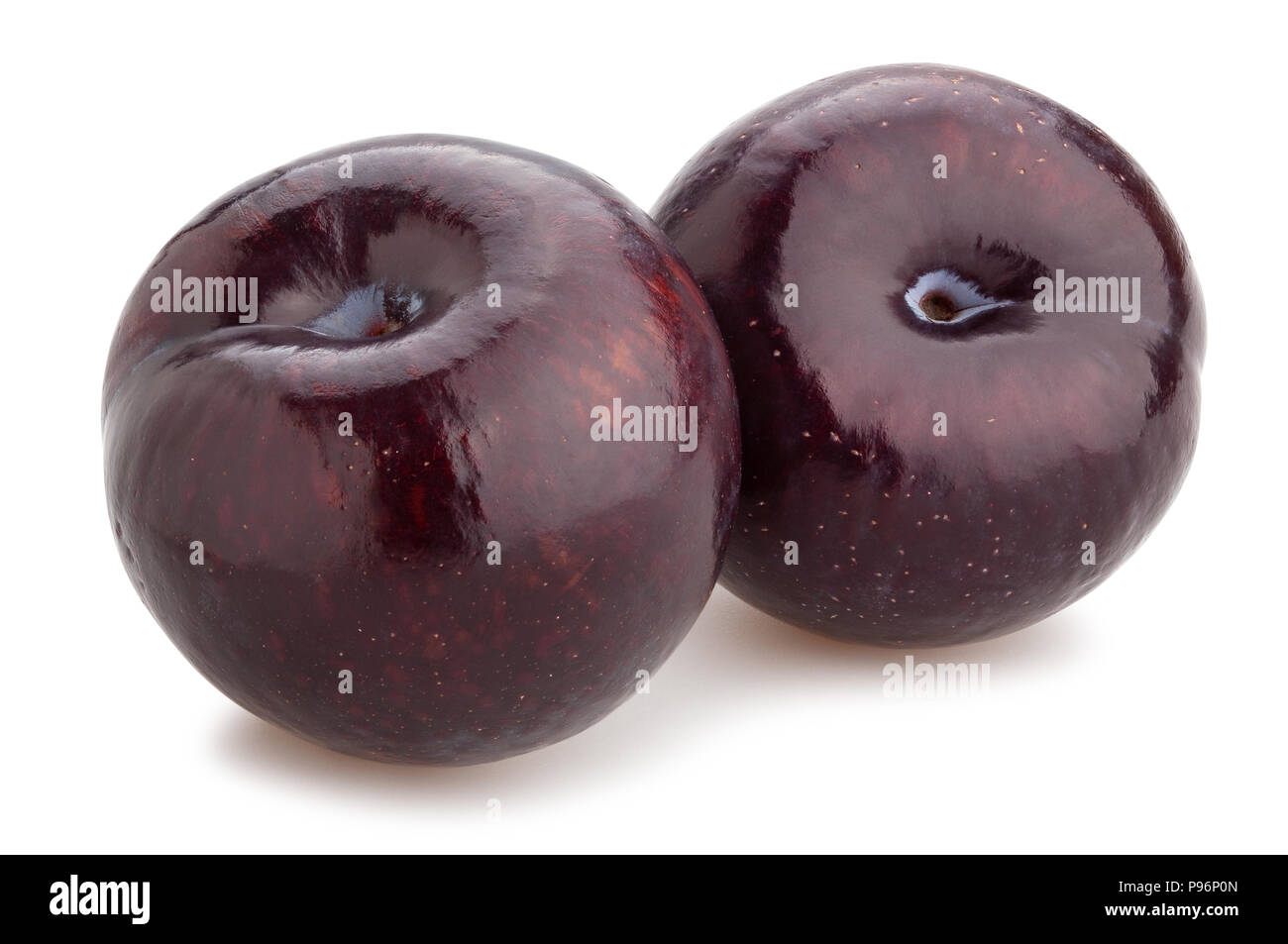 Prune violet isolé chemin Banque D'Images