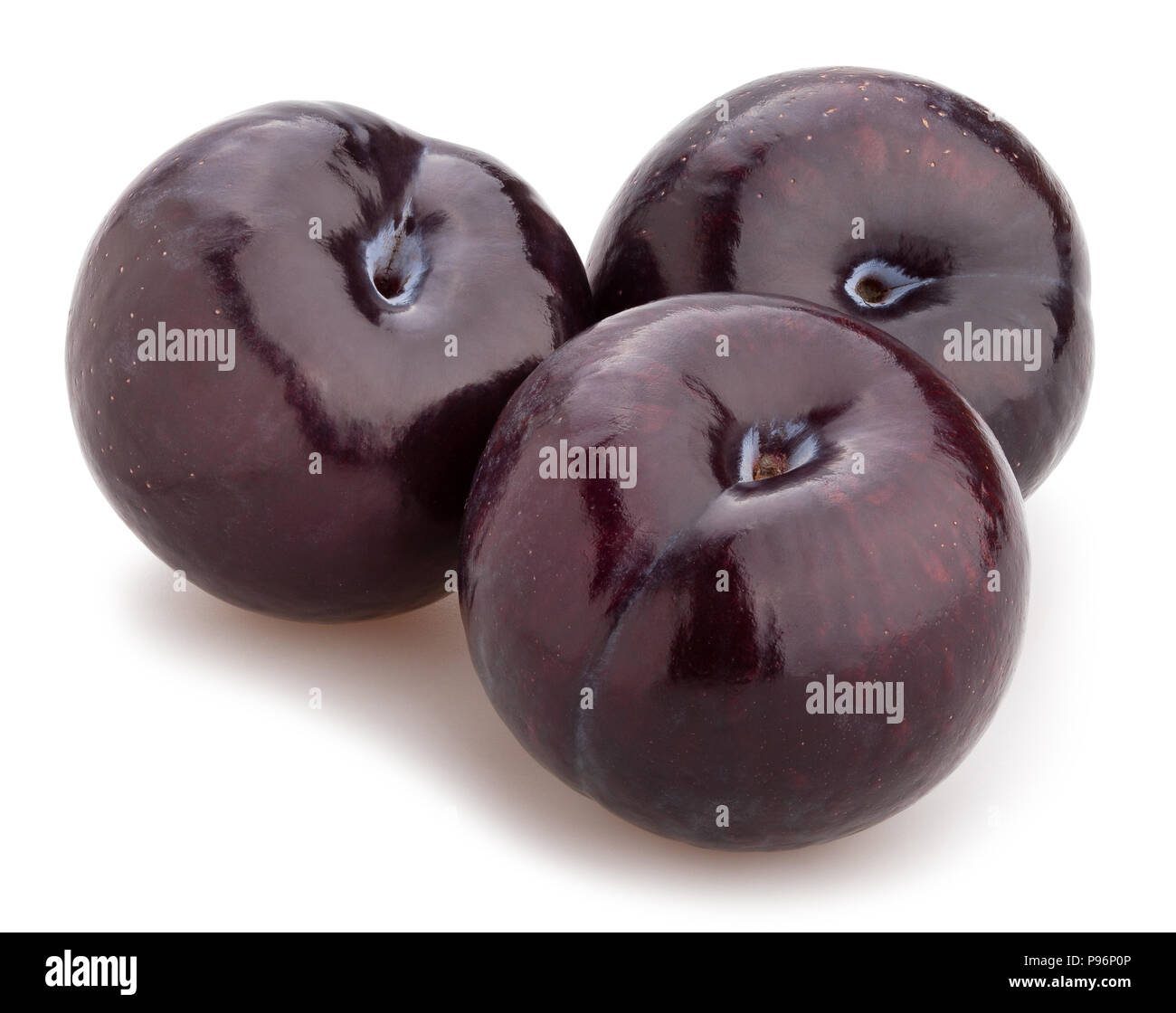 Prune violet isolé chemin Banque D'Images