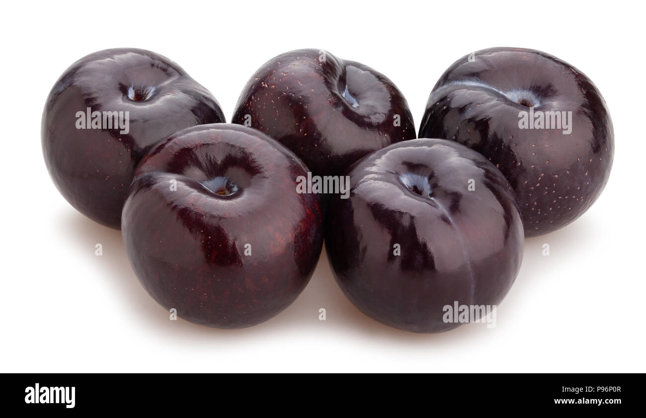 Prune violet isolé chemin Banque D'Images