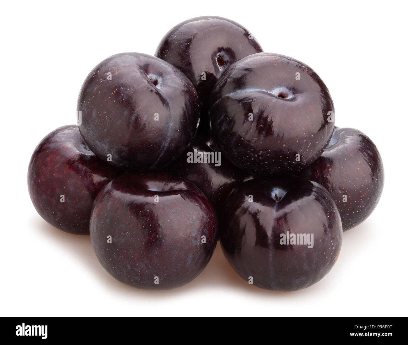 Prune violet isolé chemin Banque D'Images