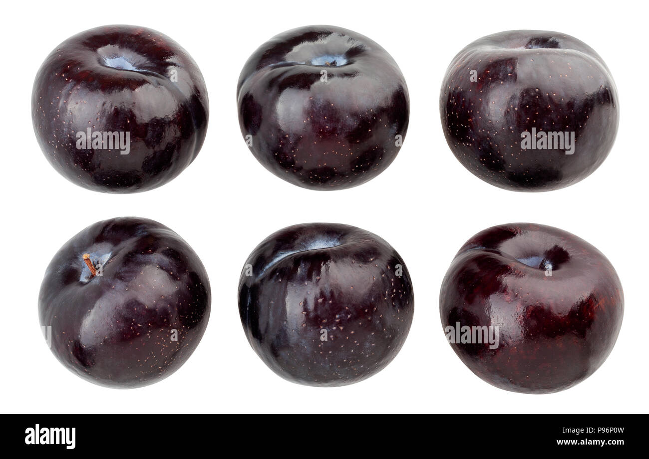 Prune violet isolé chemin Banque D'Images